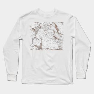 White frost - rose gold marble Long Sleeve T-Shirt